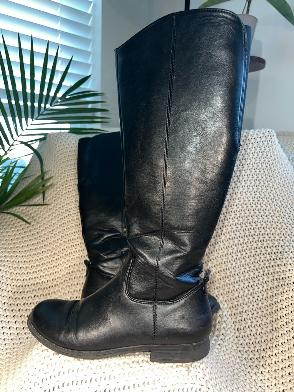 Target Black Knee-High Leather Riding Boots